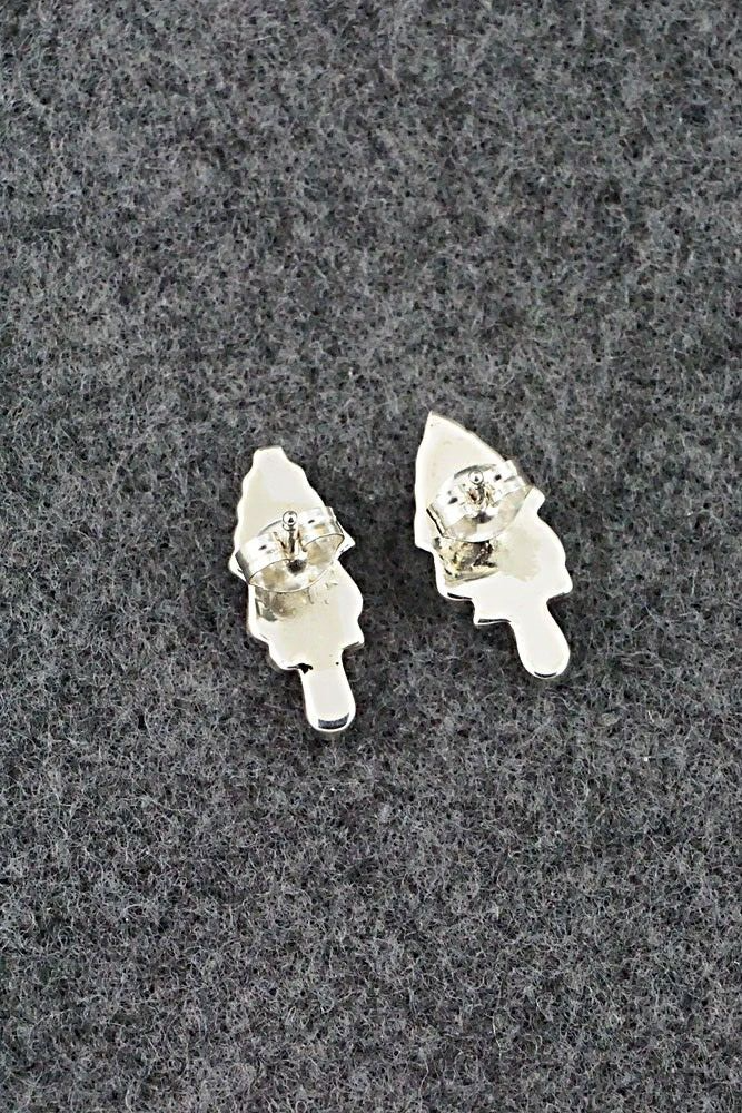 Turquoise & Sterling Silver Earrings - Vincent Hooee