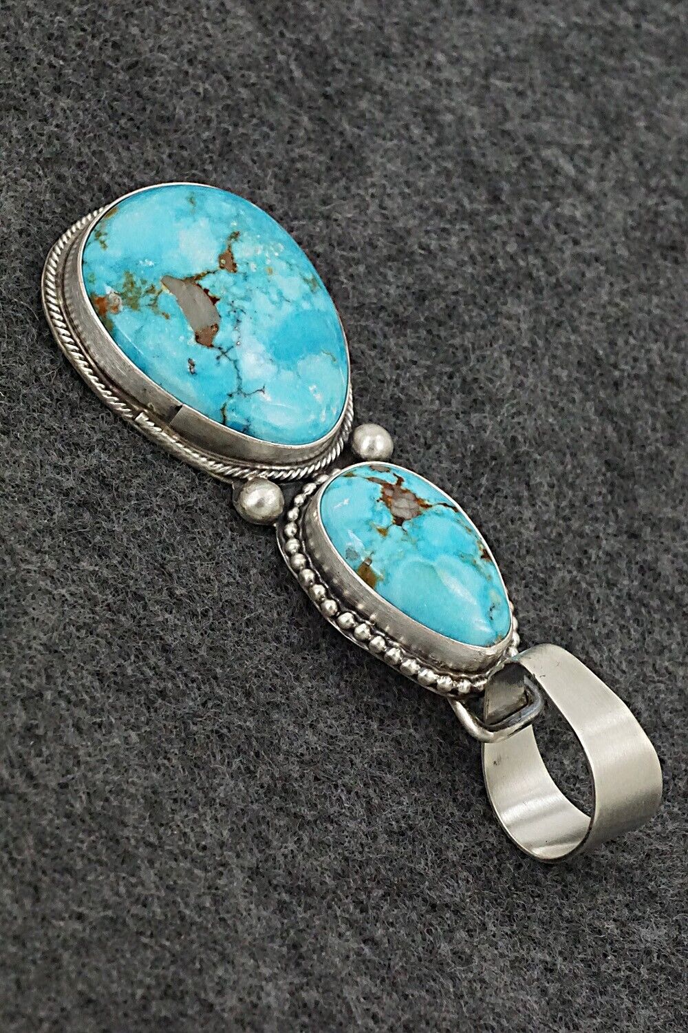 Turquoise & Sterling Silver Pendant - Bobby Johnson