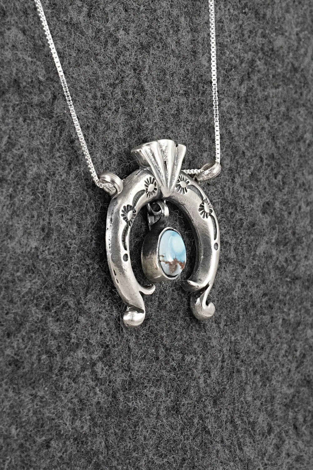Turquoise & Sterling Silver Necklace - Gary Shorty