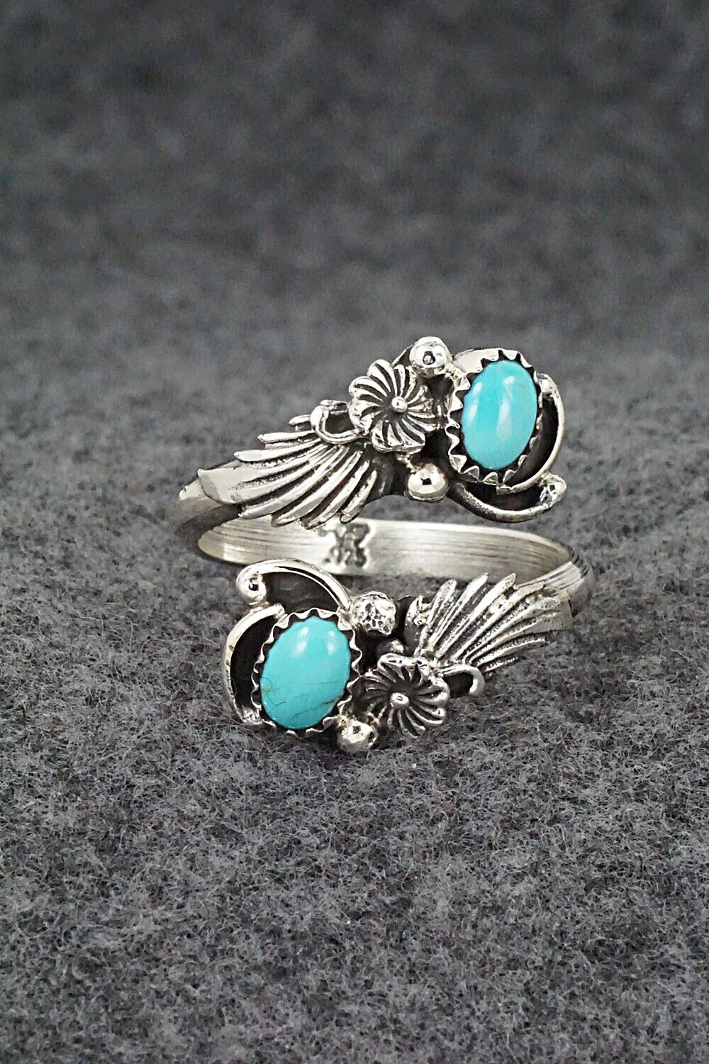 Turquoise & Sterling Silver Ring - Etta Belin - Size 9