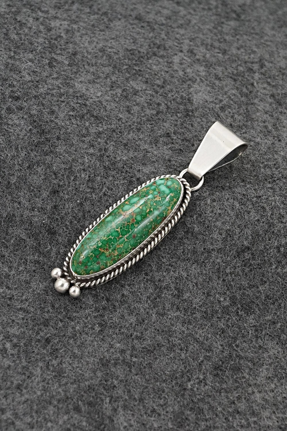 Turquoise & Sterling Silver Pendant - Eugene Gruber