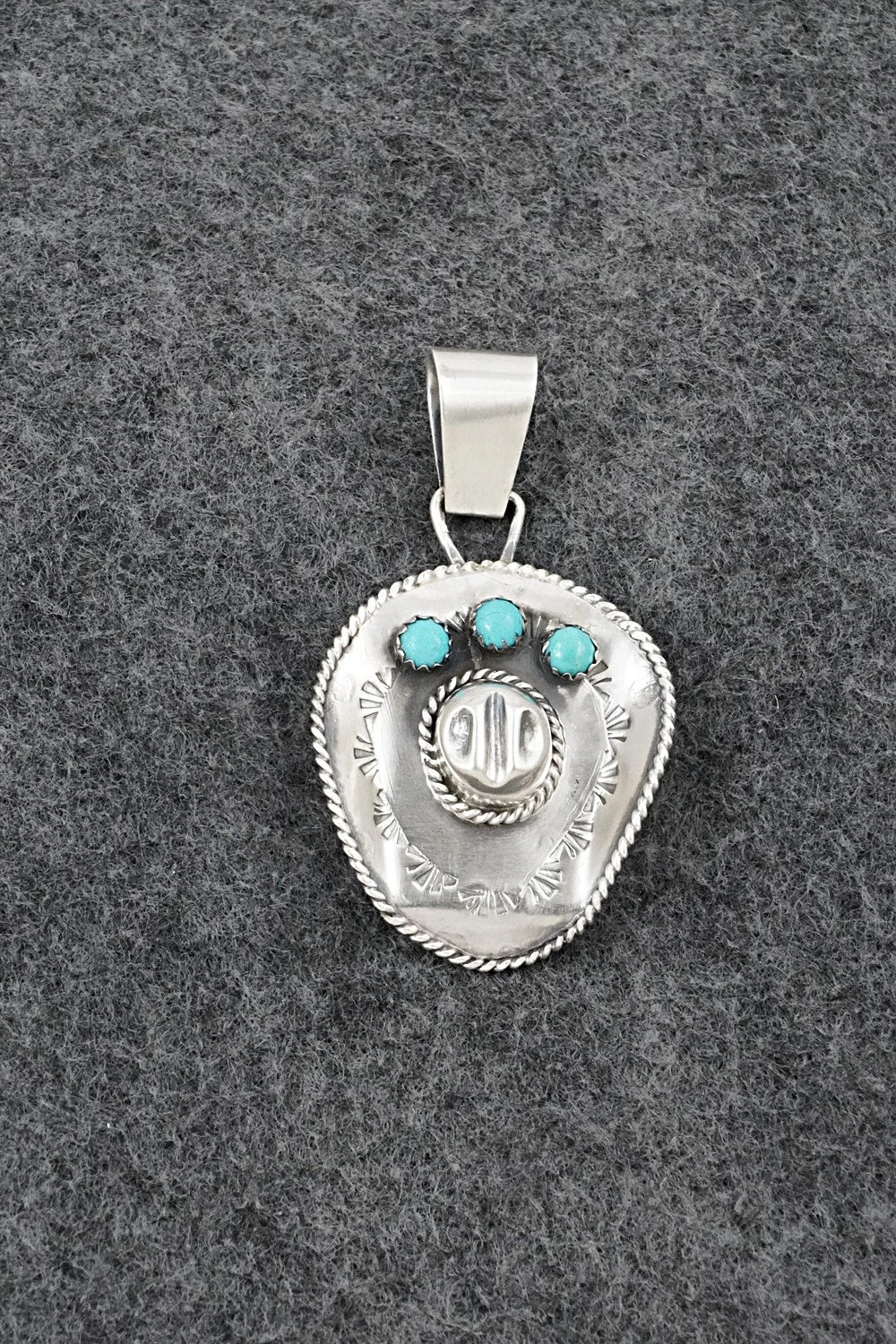 Turquoise & Sterling Silver Pendant - Davey Morgan
