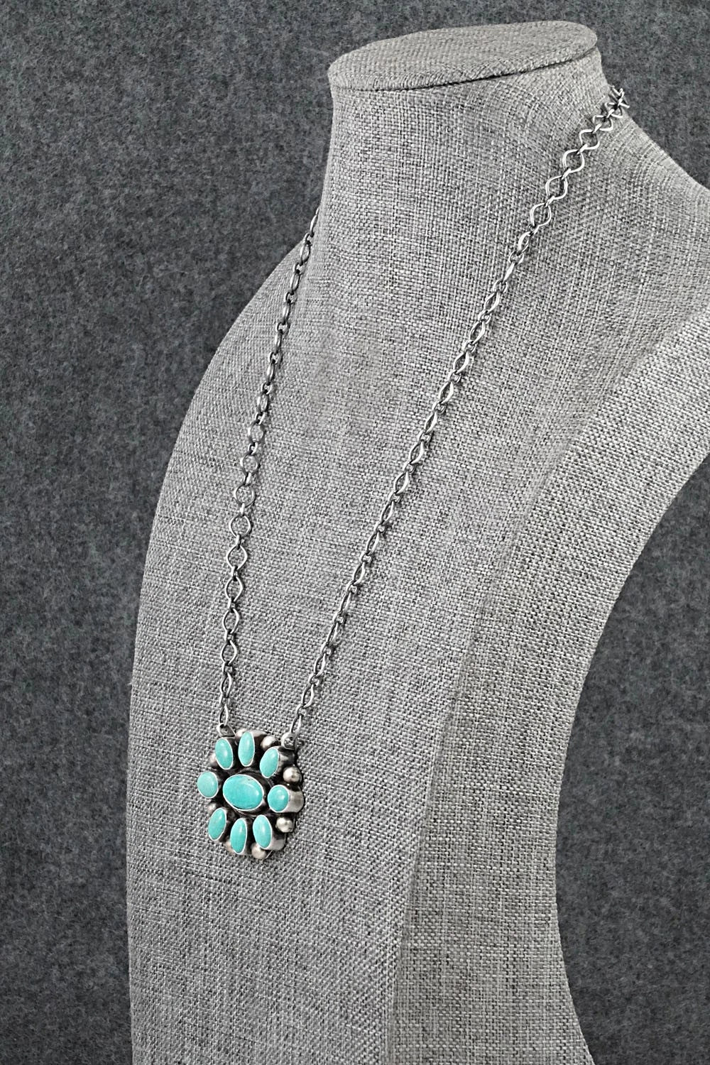 Turquoise & Sterling Silver Necklace - Kathleen Livingston