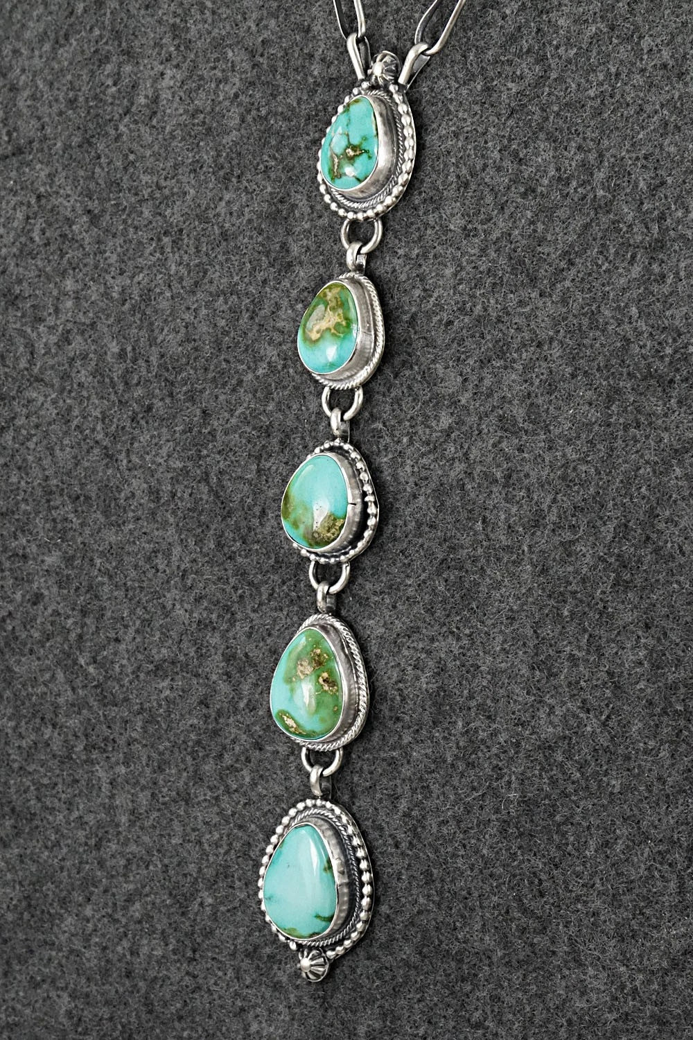 Turquoise & Sterling Silver Necklace - Bobby Johnson