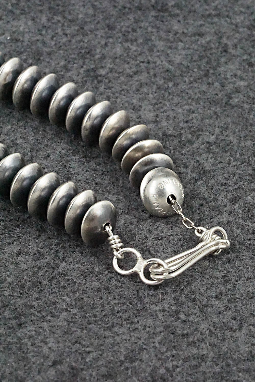 Sterling Silver Navajo Pearl Necklace 14" - Dorinda Mariano