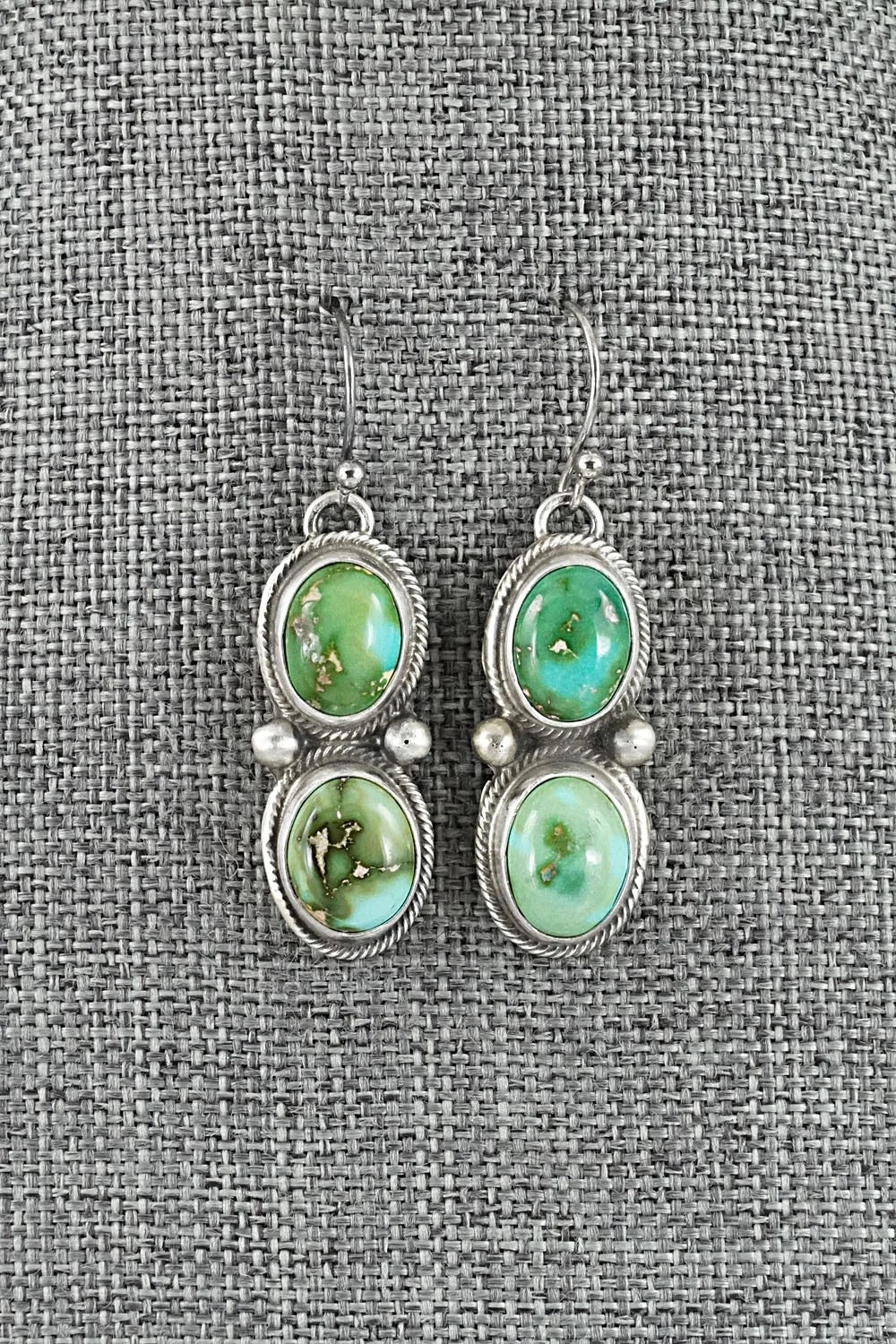 Turquoise & Sterling Silver Necklace and Earrings Set - Kathleen Livingston