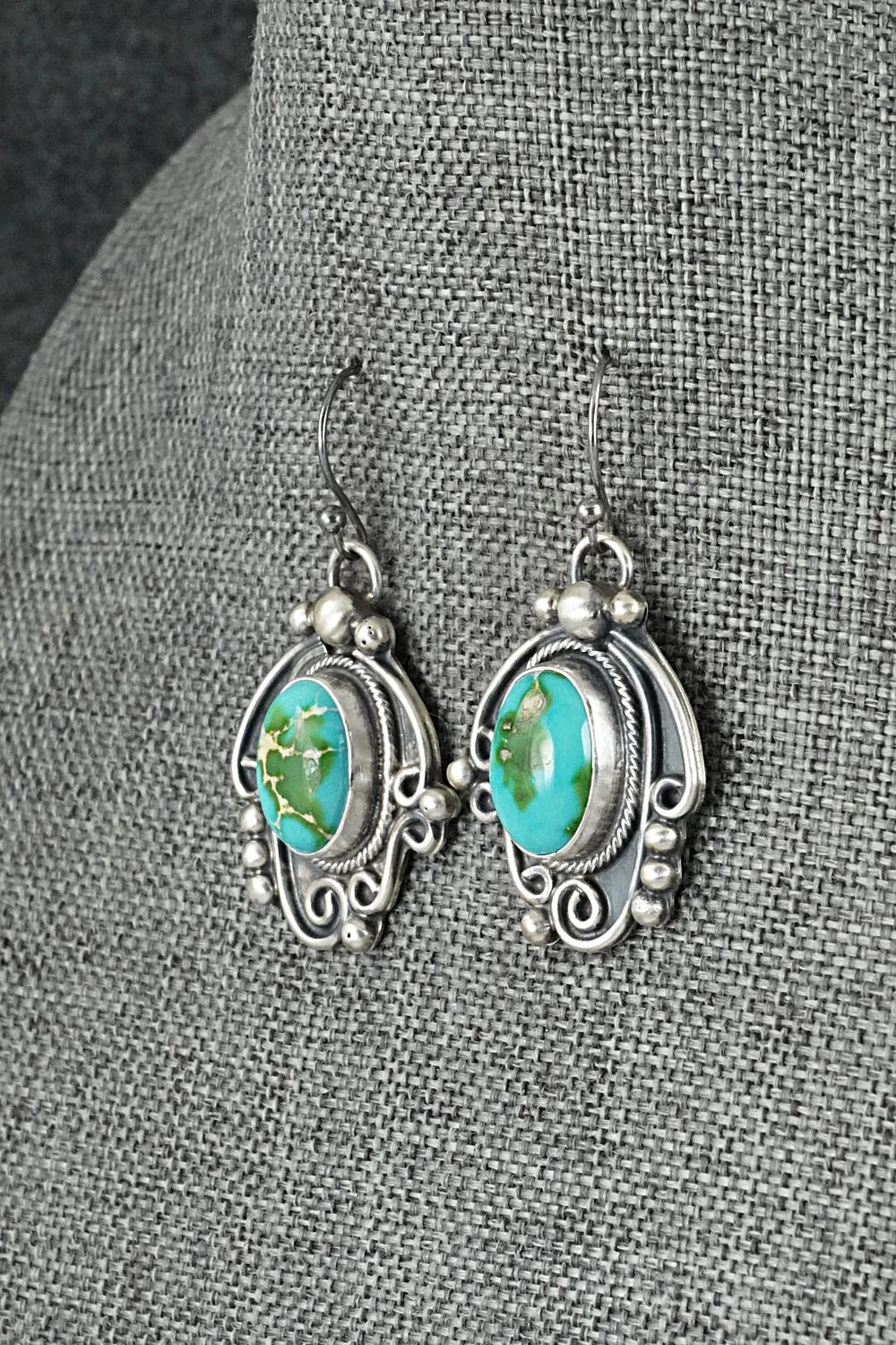 Turquoise & Sterling Silver Necklace and Earrings Set - Kathleen Livingston