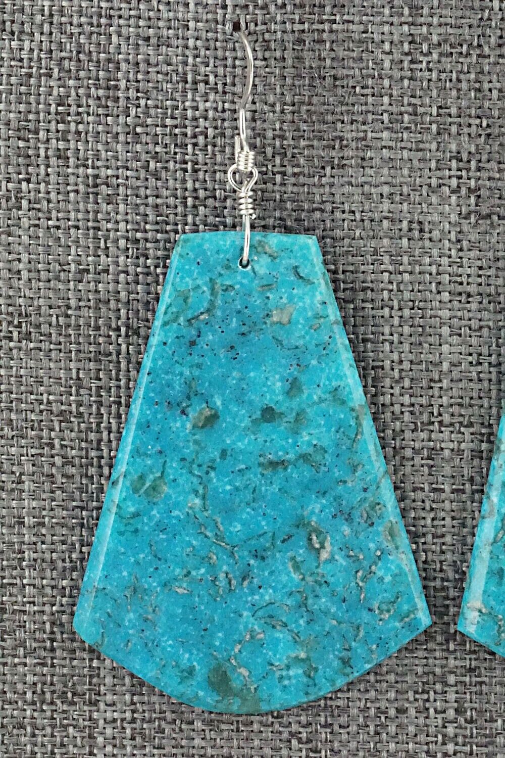 Turquoise & Sterling Silver Earrings - Lupe Lovato
