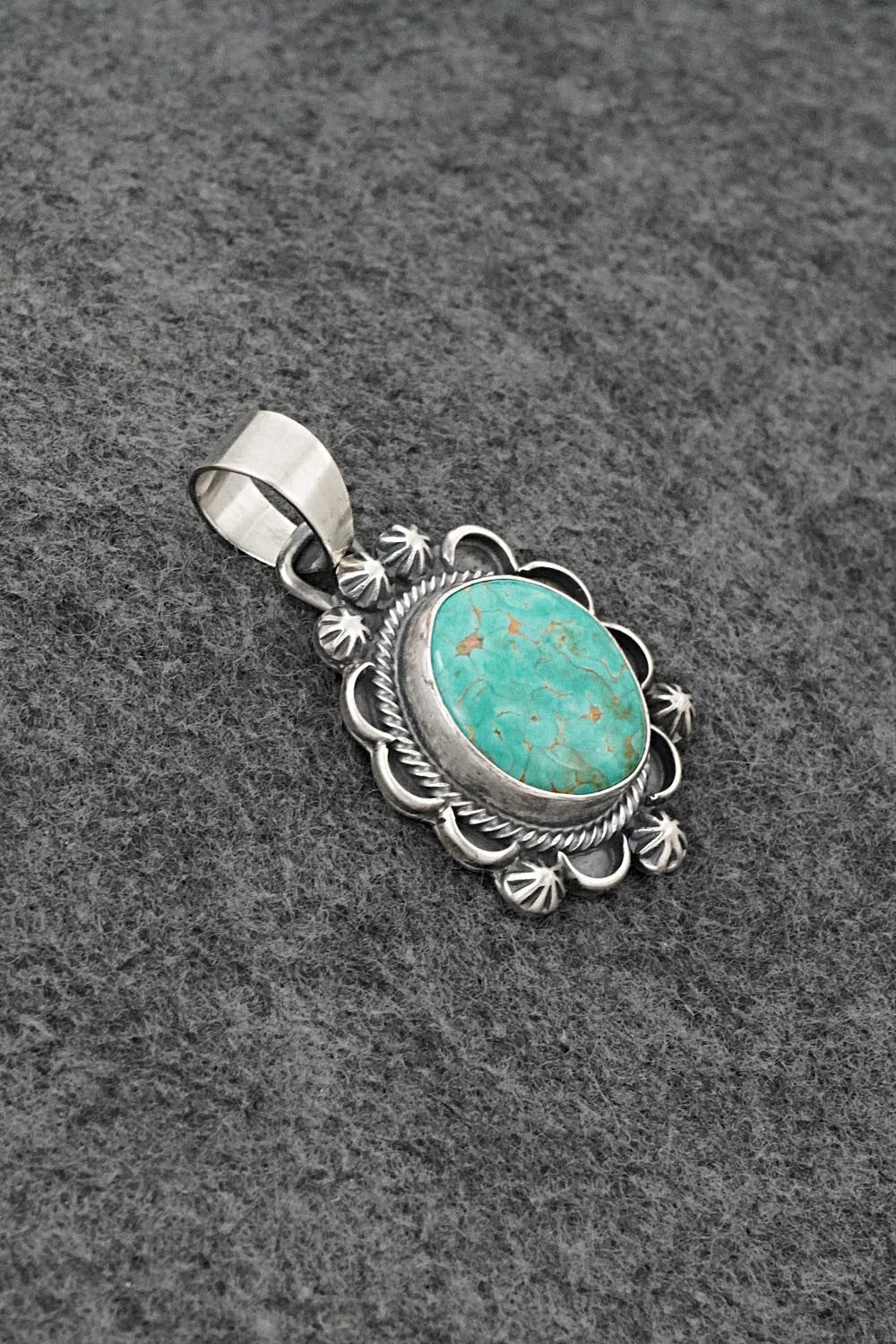 Turquoise & Sterling Silver Pendant - Bobby Johnson