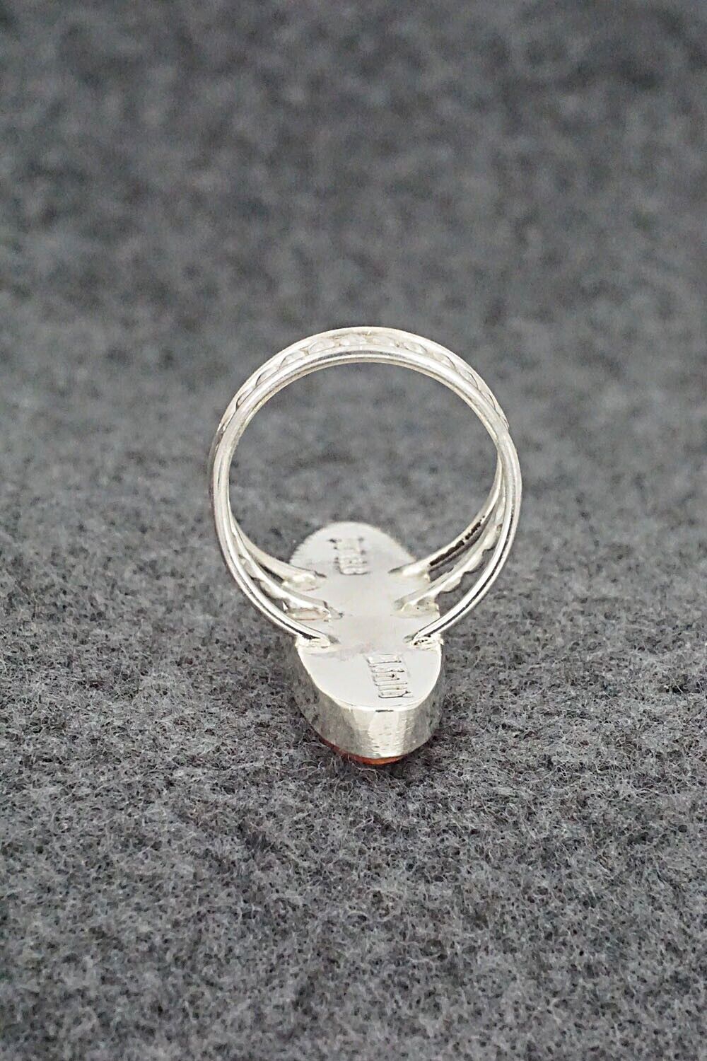 Spiny Oyster & Sterling Silver Ring - Harold Smith - Size 7.5