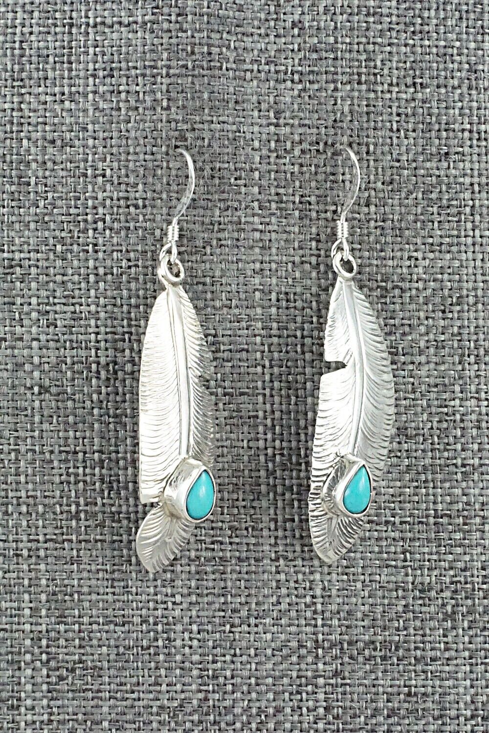 Turquoise & Sterling Silver Earrings - Genevieve Francisco
