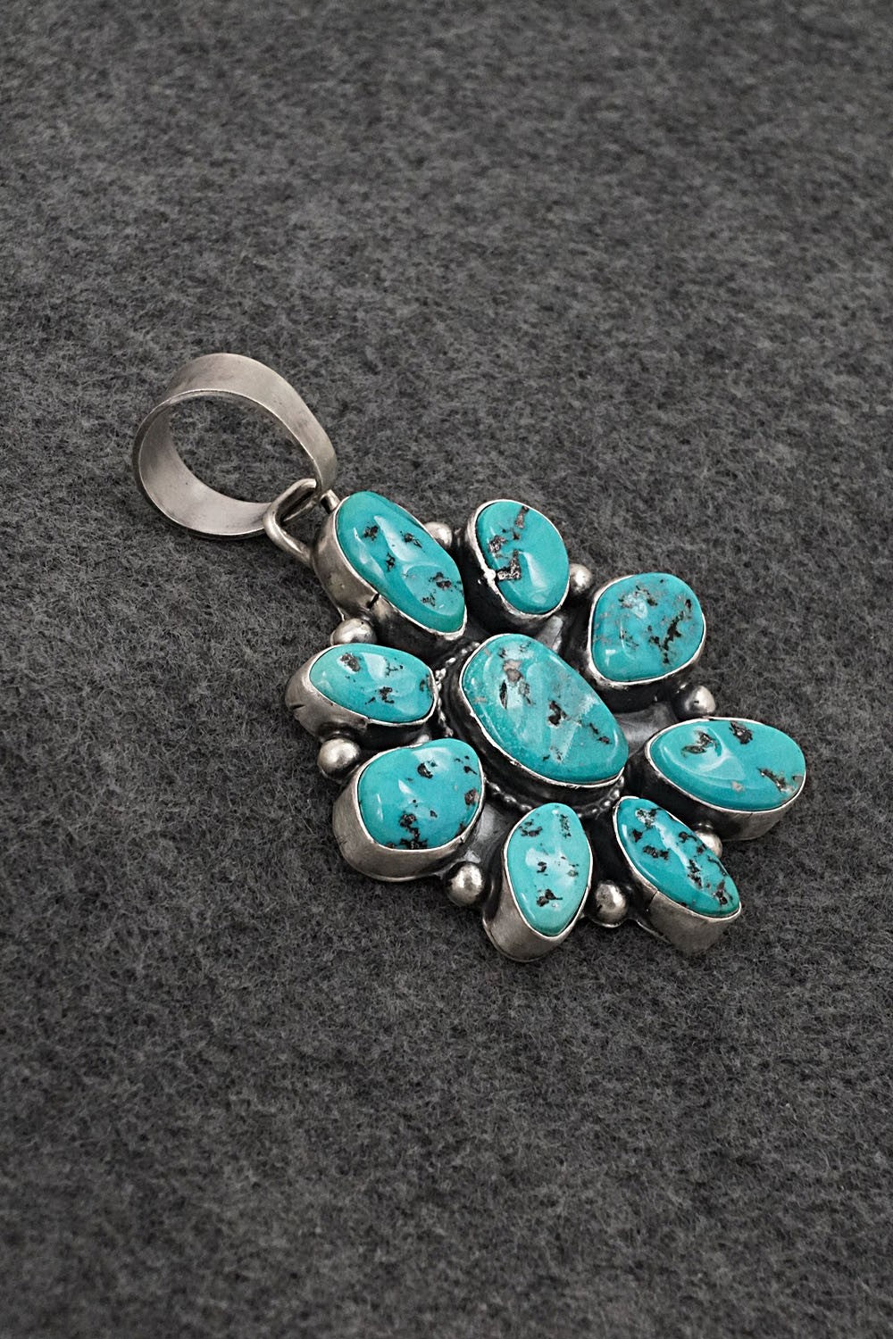 Turquoise & Sterling Silver Pendant - Bobby Johnson