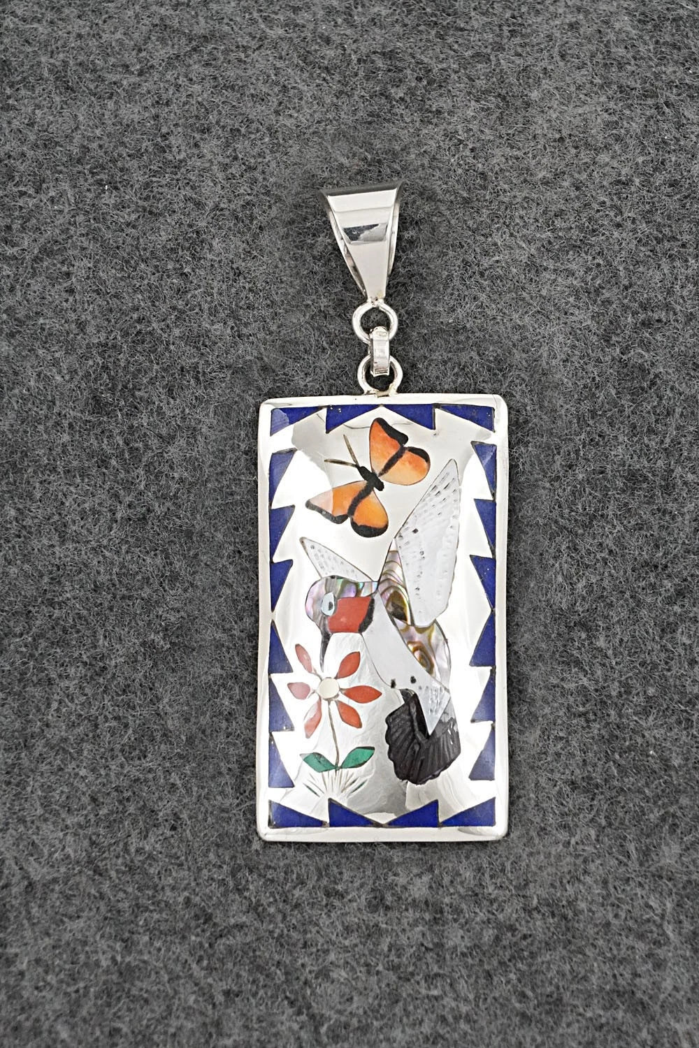 Multi-Stone & Sterling Silver Pendant - Quinton Quam Sr.