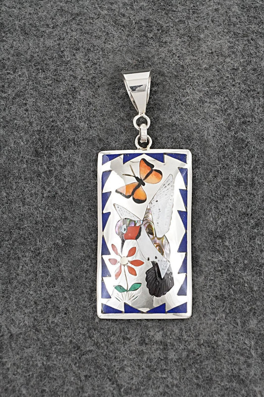 Multi-Stone & Sterling Silver Pendant - Quinton Quam Sr.