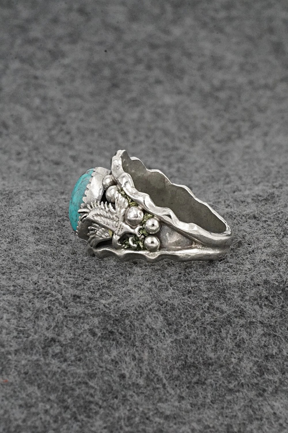 Turquoise & Sterling Silver Ring - Genevieve Francisco - Size 11