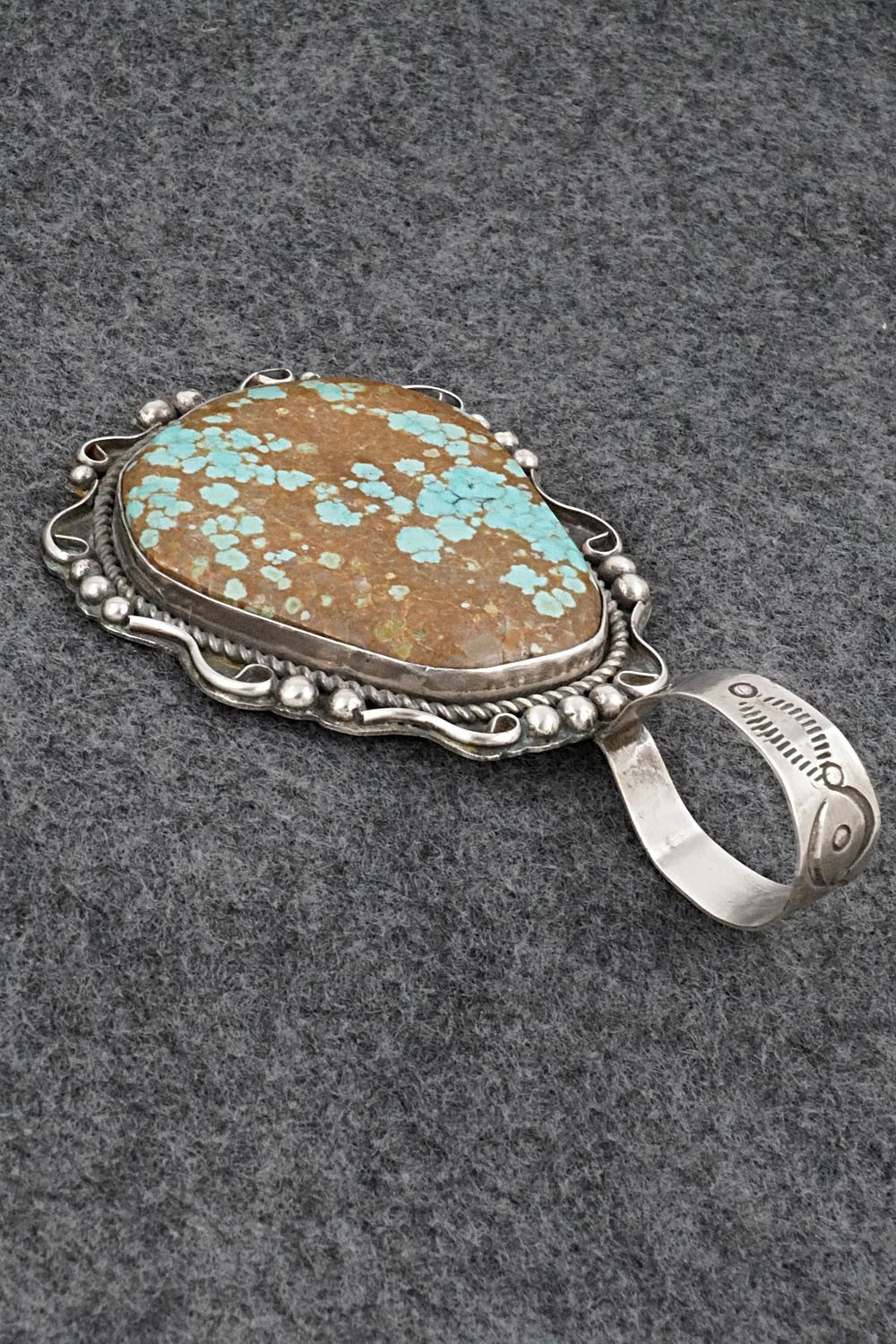 Turquoise & Sterling Silver Vintage Pendant