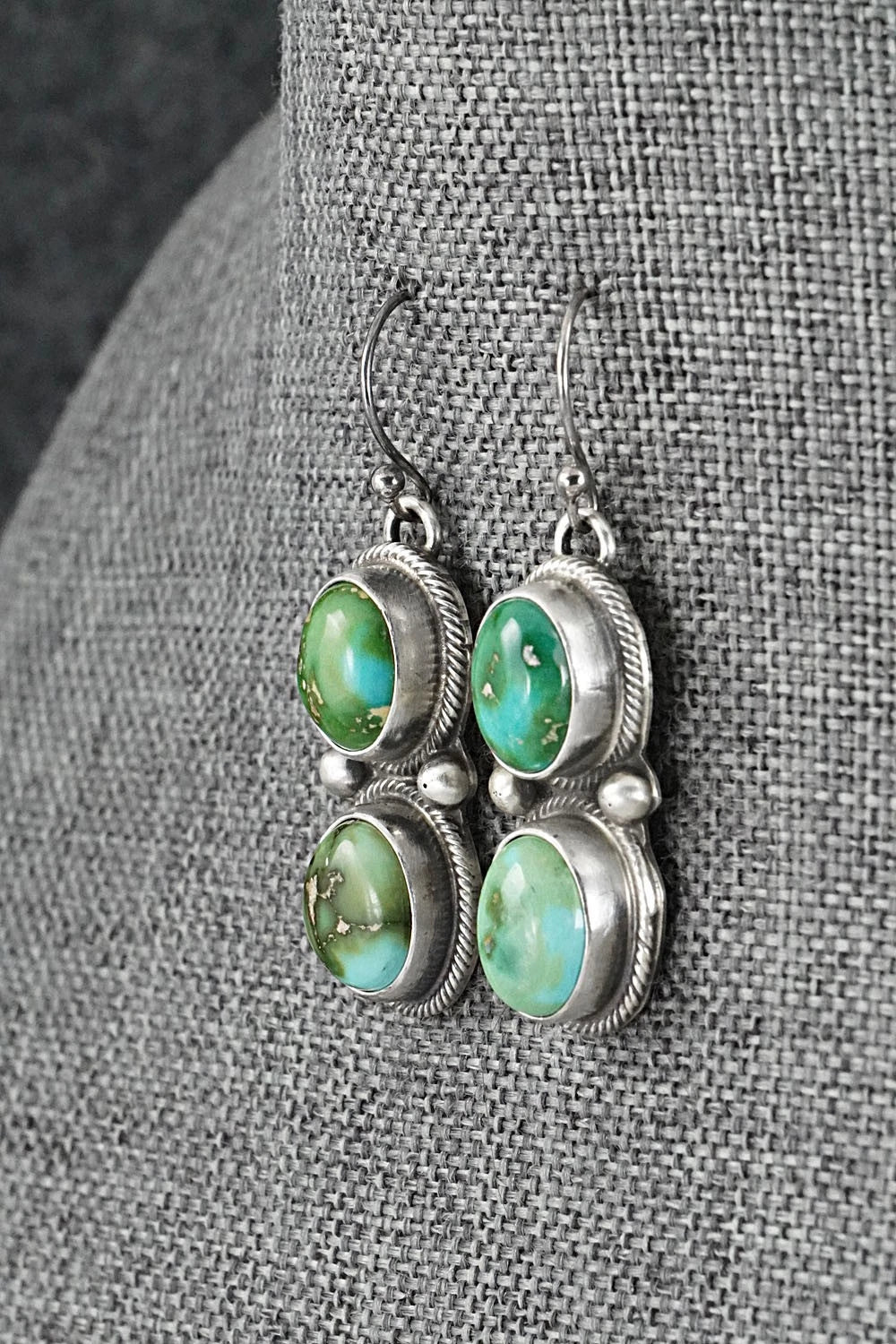 Turquoise & Sterling Silver Necklace and Earrings Set - Kathleen Livingston