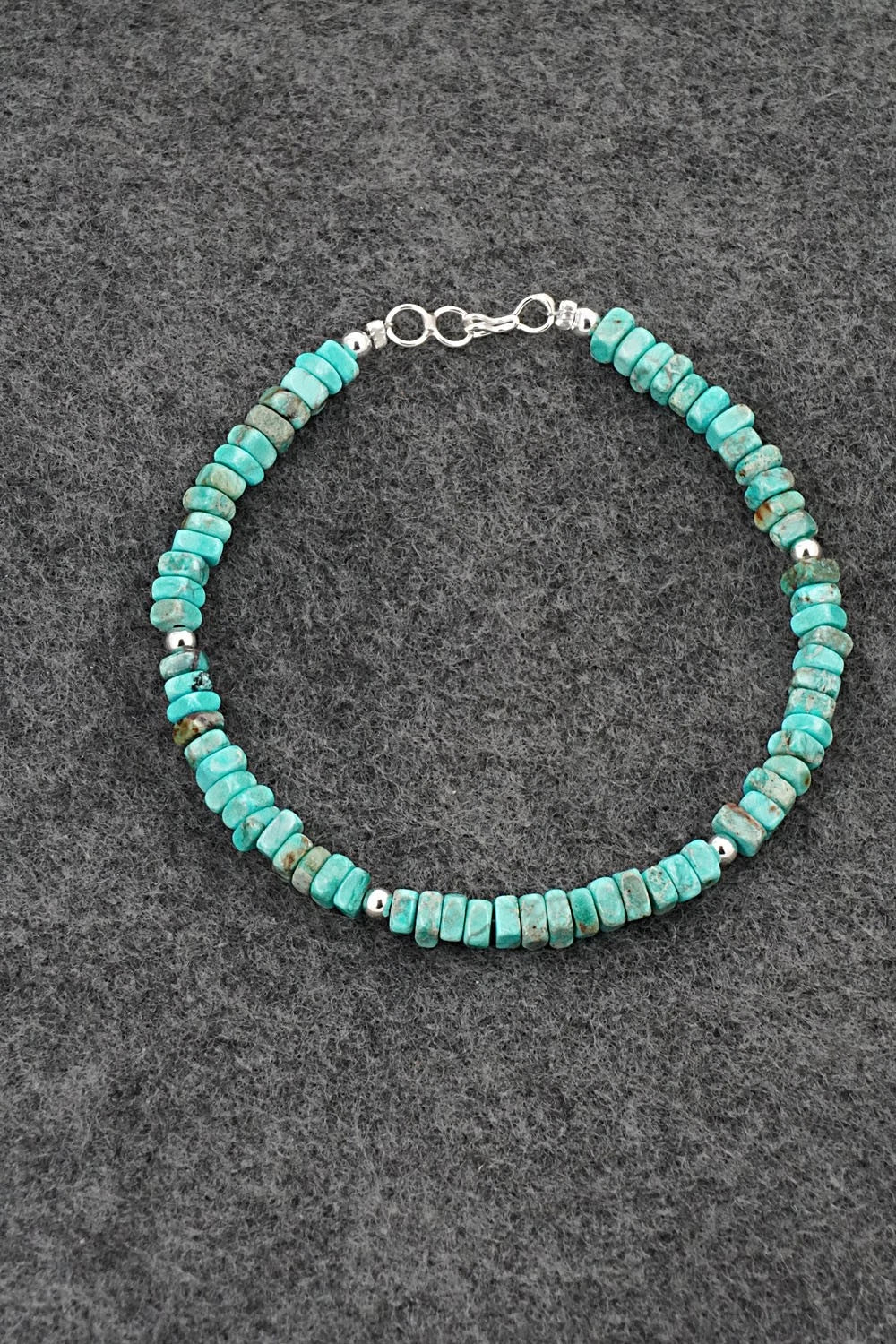 Turquoise & Sterling Silver Bracelet - Doreen Jake