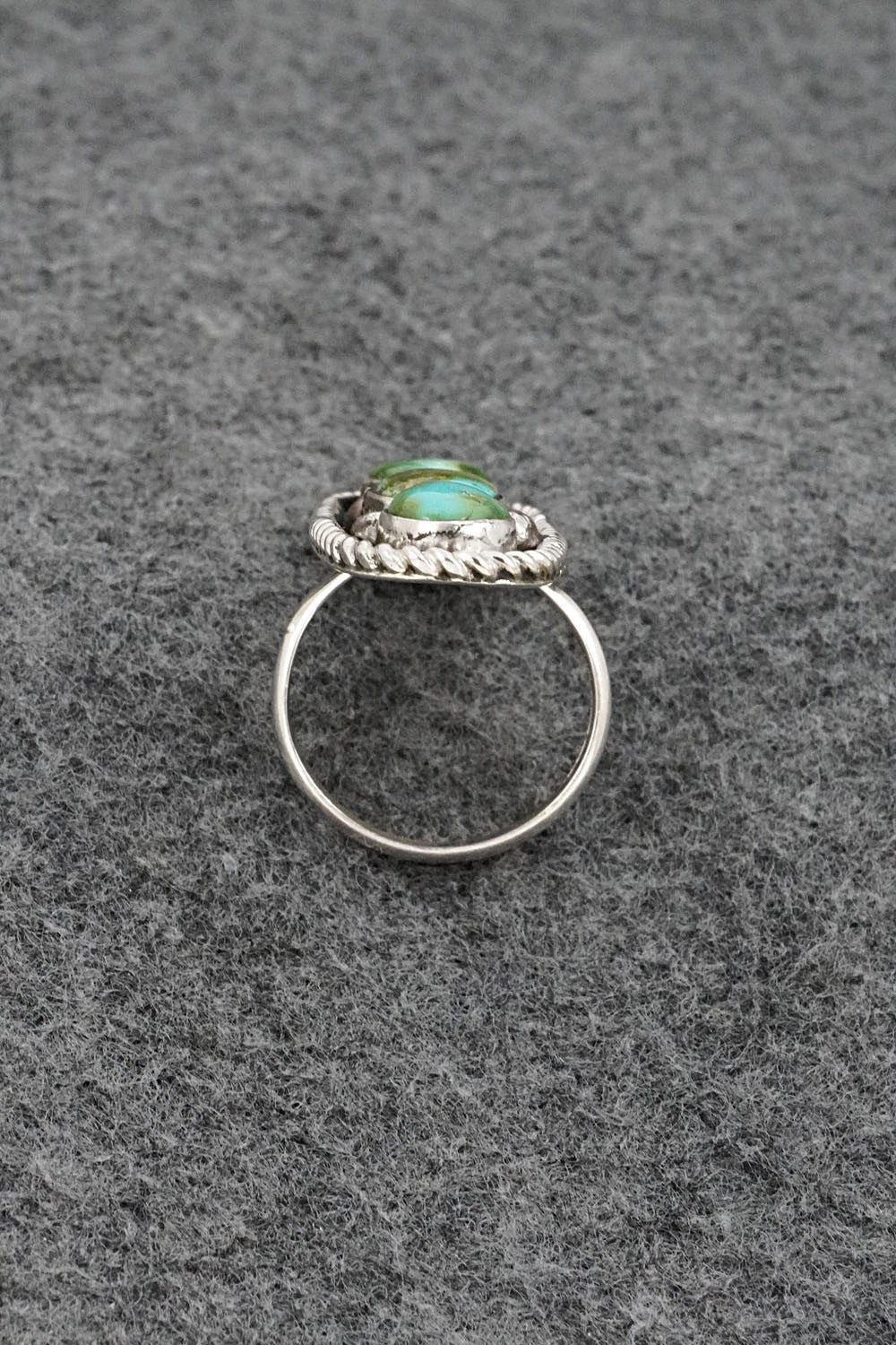Turquoise & Sterling Silver Ring - Priscilla Reeder - Size 7.5