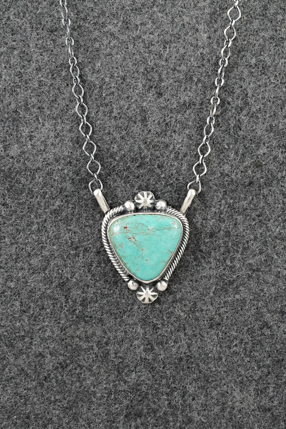 Turquoise & Sterling Silver Necklace - Bobby Johnson