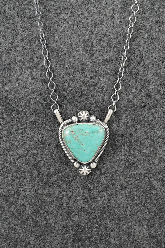 Turquoise & Sterling Silver Necklace - Bobby Johnson