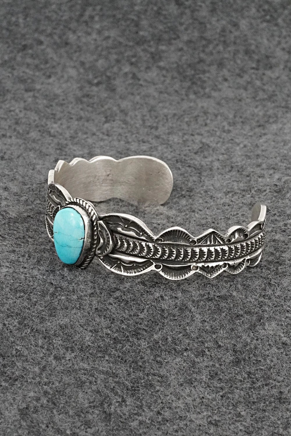 Turquoise & Sterling Silver Bracelet - Leonard Maloney