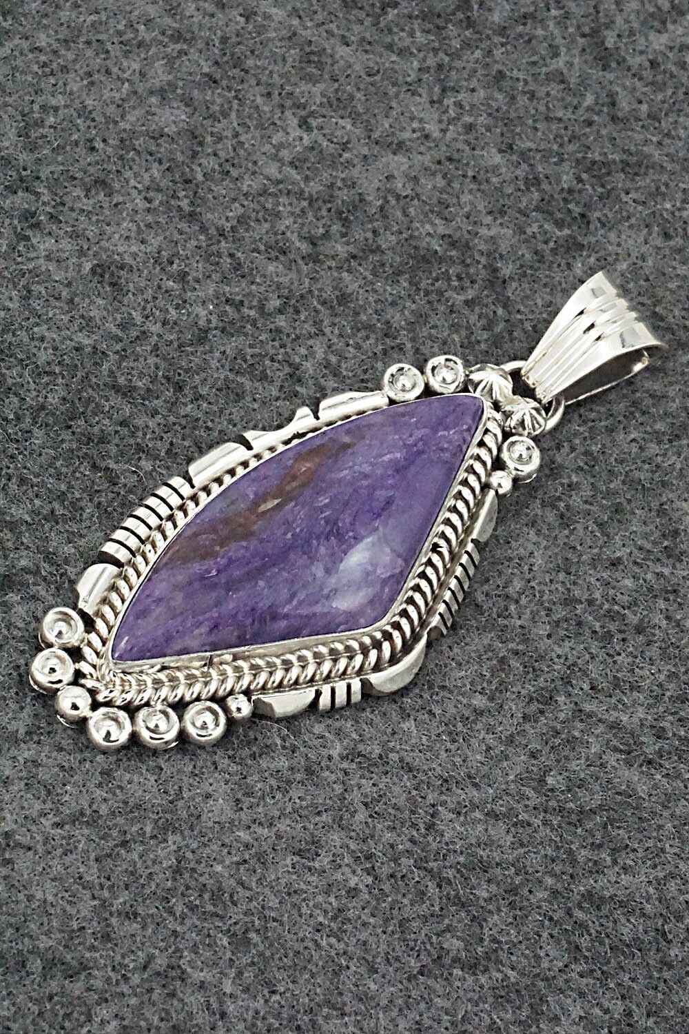 Charoite & Sterling Silver Pendant - Daniel Benally