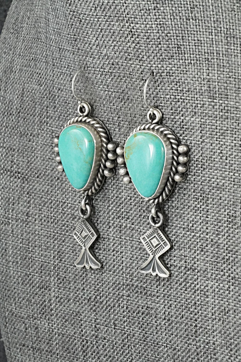 Turquoise & Sterling Silver Earrings - Michael Calladitto