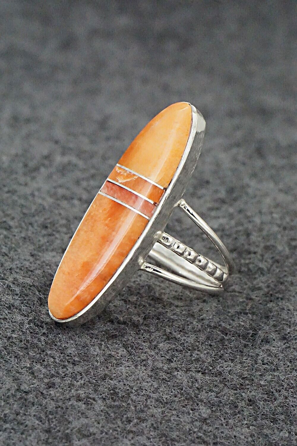 Spiny Oyster & Sterling Silver Ring - Harold Smith - Size 6.5