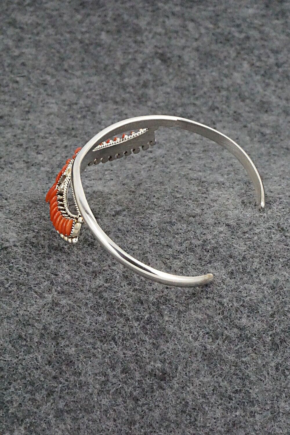 Coral & Sterling Silver Bracelet - Stewart Nakatewa