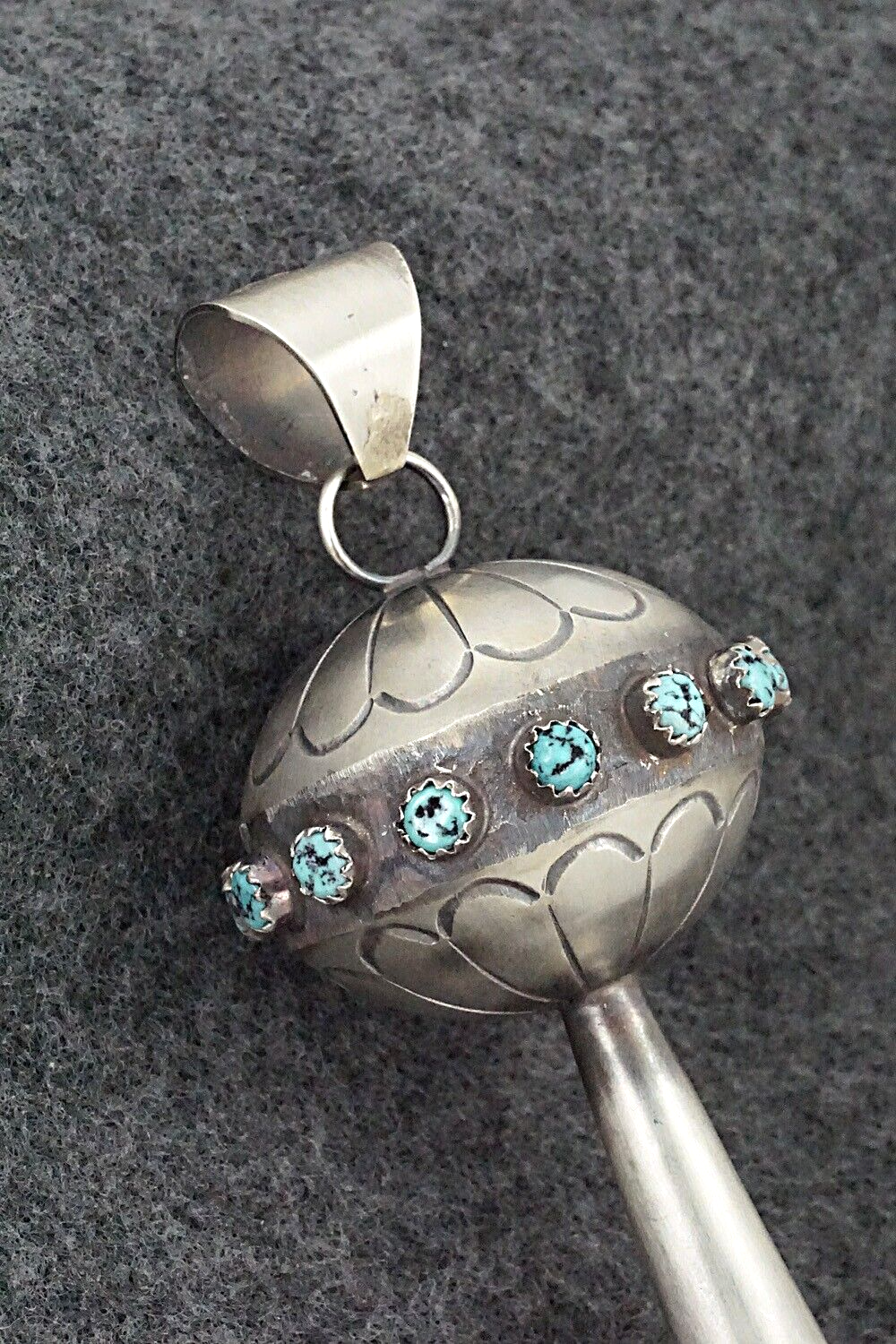 Turquoise & Sterling Silver Pendant - Tim Yazzie