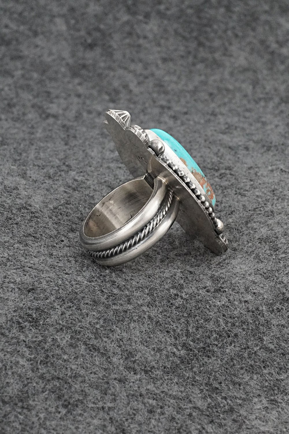 Turquoise & Sterling Silver Ring - Michael Calladitto - Size 8