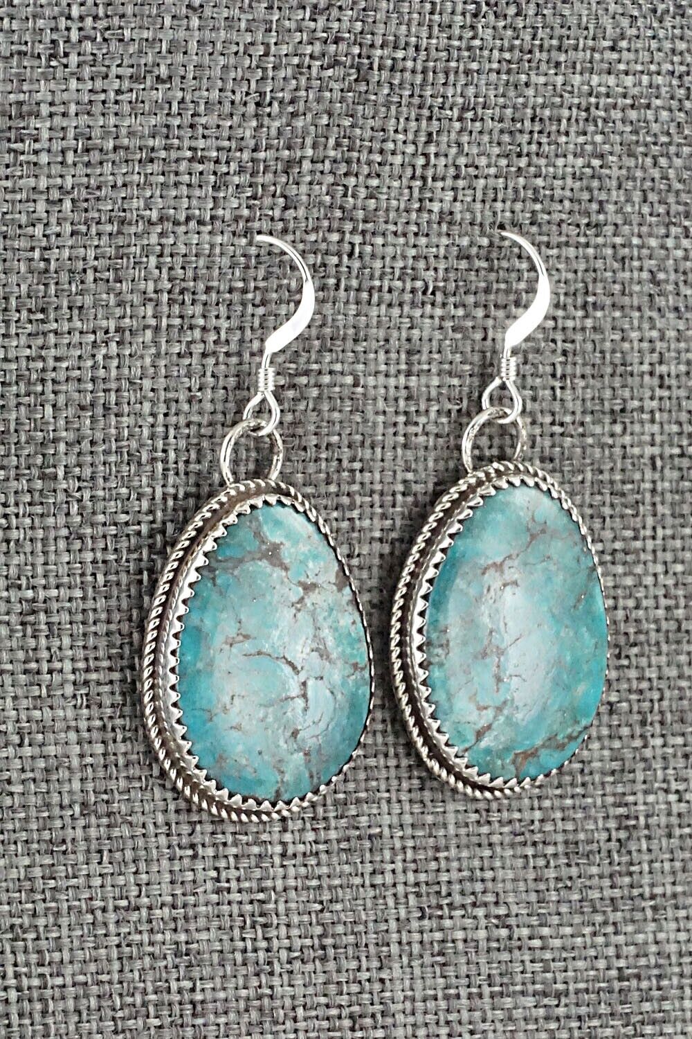 Turquoise & Sterling Silver Earrings - Ernest Hawthorne