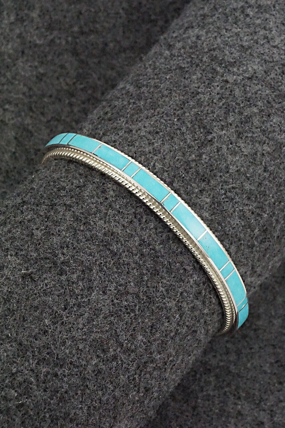 Turquoise & Sterling Silver Bracelet - Ricky Booqua