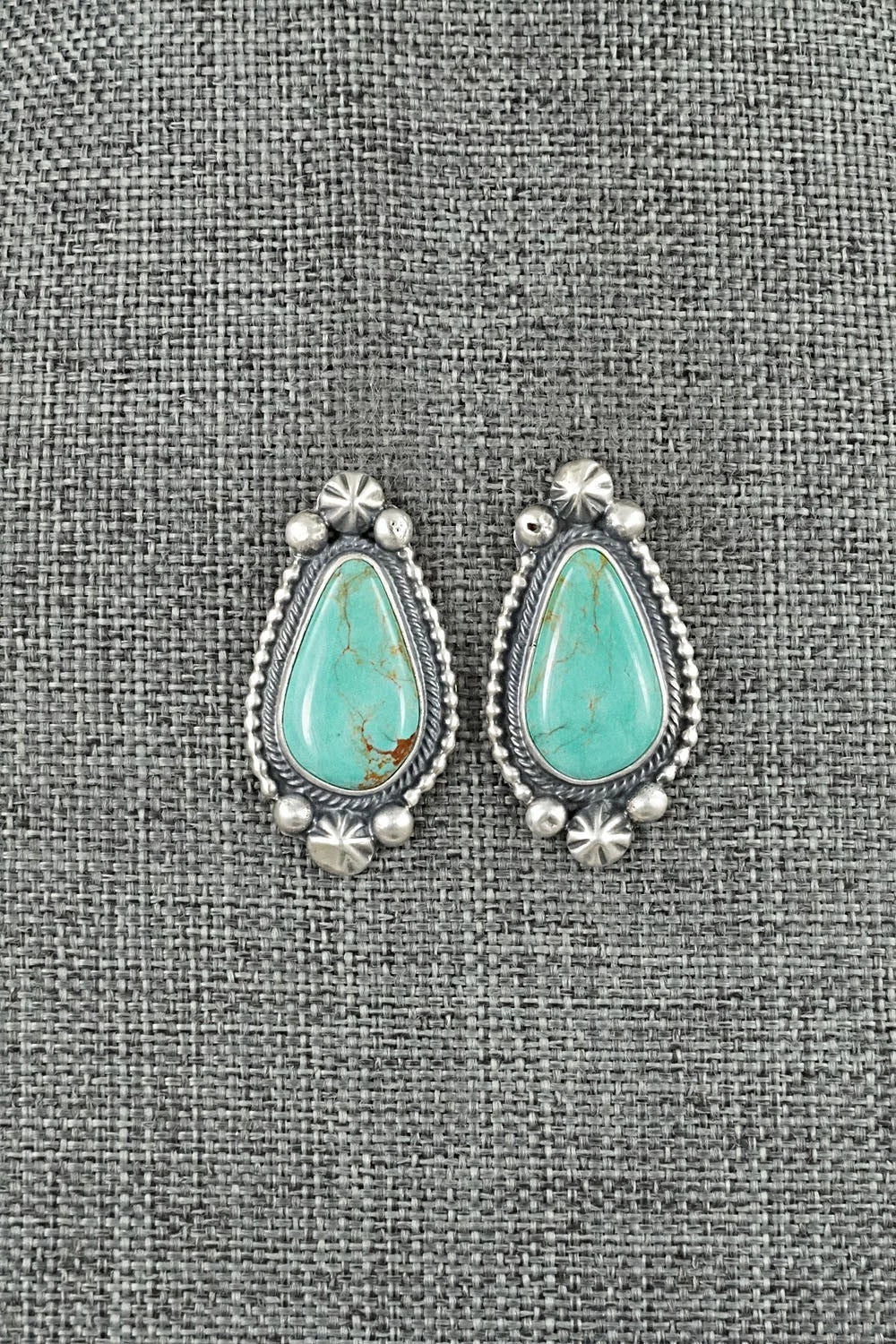 Turquoise & Sterling Silver Earrings - Darrin Livingston