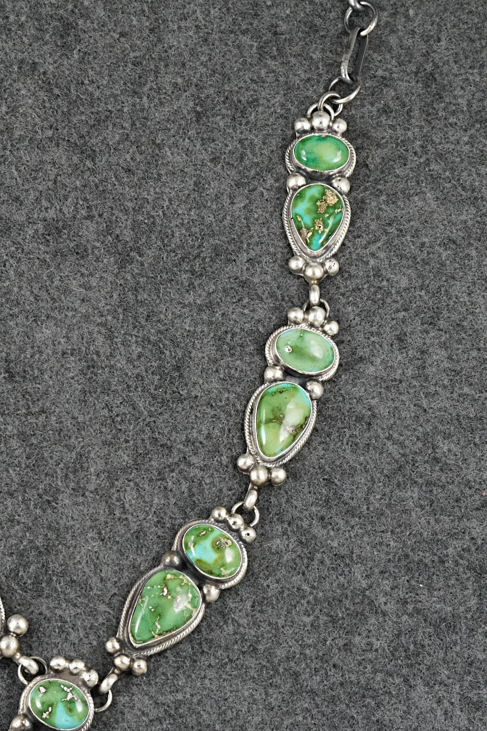 Turquoise & Sterling Silver Necklace and Earrings Set - Kathleen Livingston