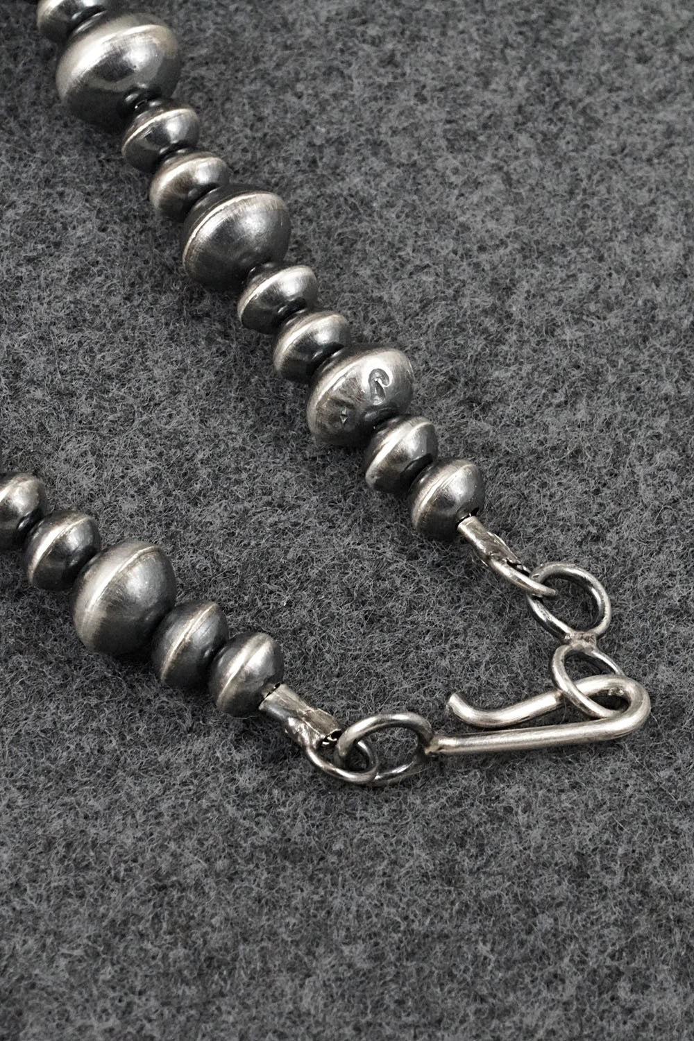 Sterling Silver Navajo Pearl Necklace 20" - Crystal Haley