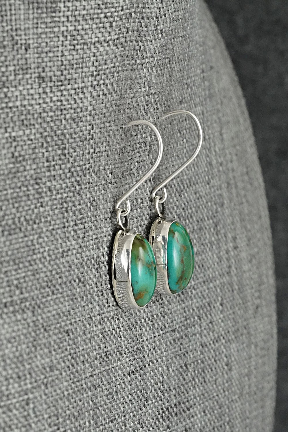 Turquoise & Sterling Silver Earrings - Rosemary Saunders
