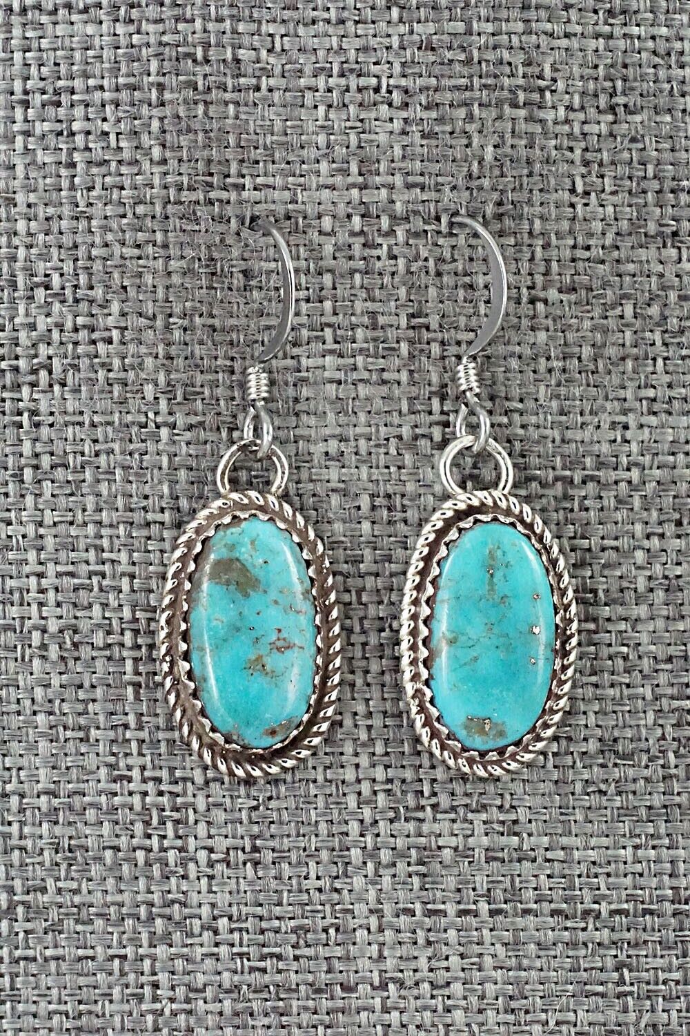 Turquoise & Sterling Silver Earrings - Ernest Hawthorne