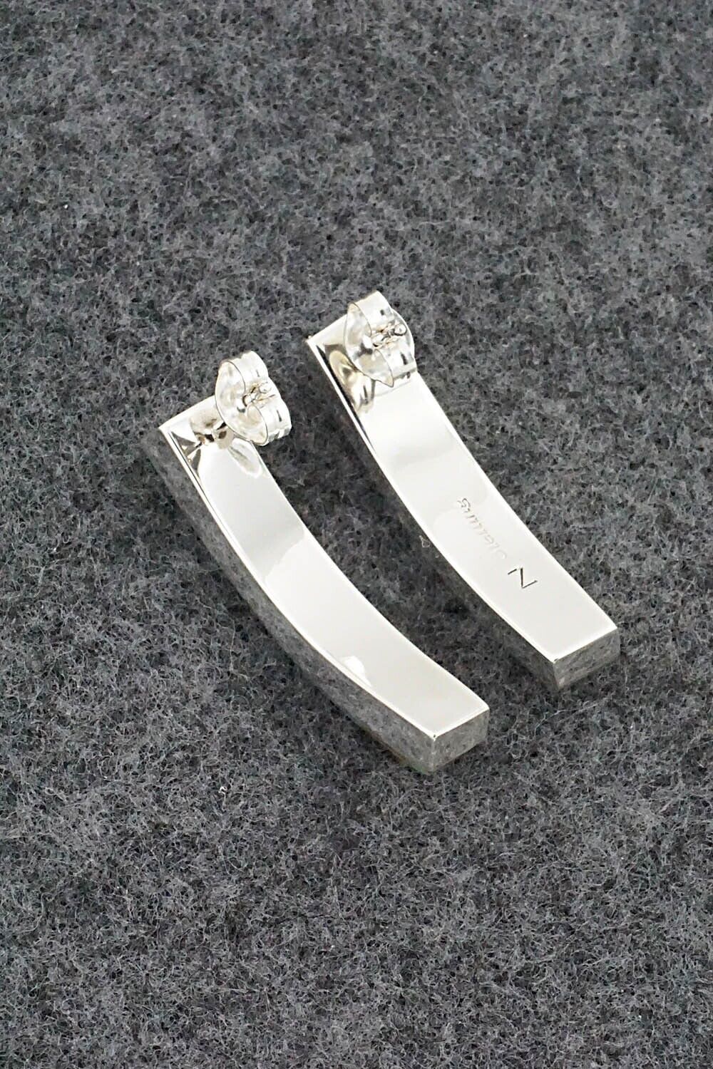 Turquoise & Sterling Silver Inlay Earrings - Marilyn Yazzie