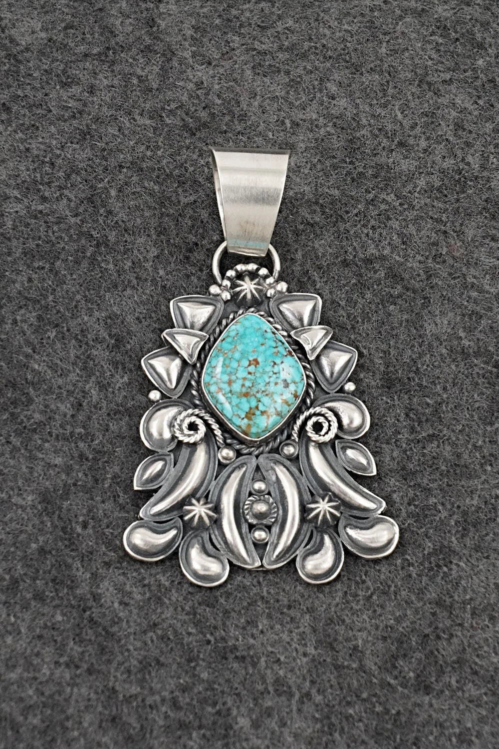 Turquoise and Sterling Silver Pendant - Derrick Gordon