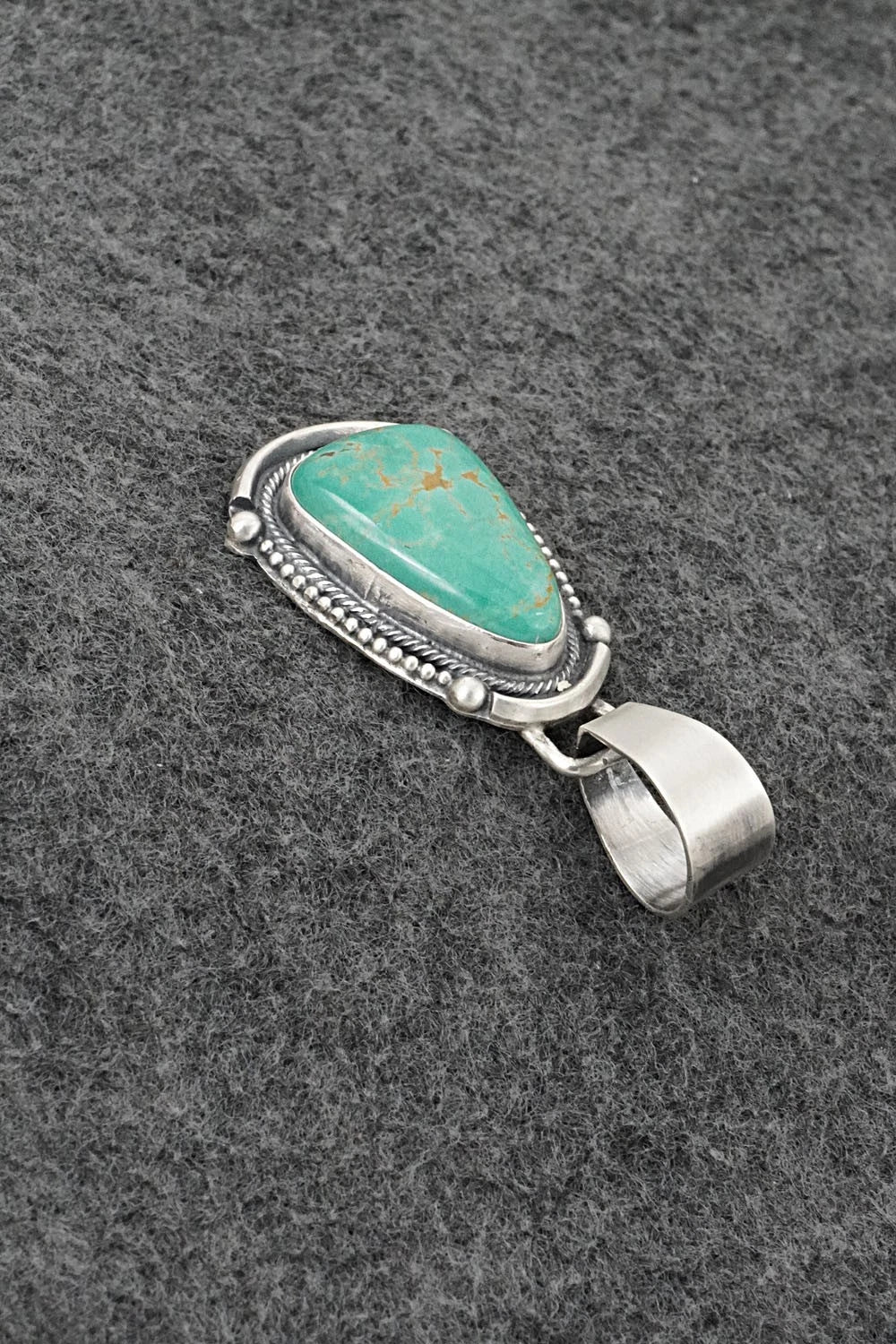 Turquoise & Sterling Silver Pendant - Bobby Johnson