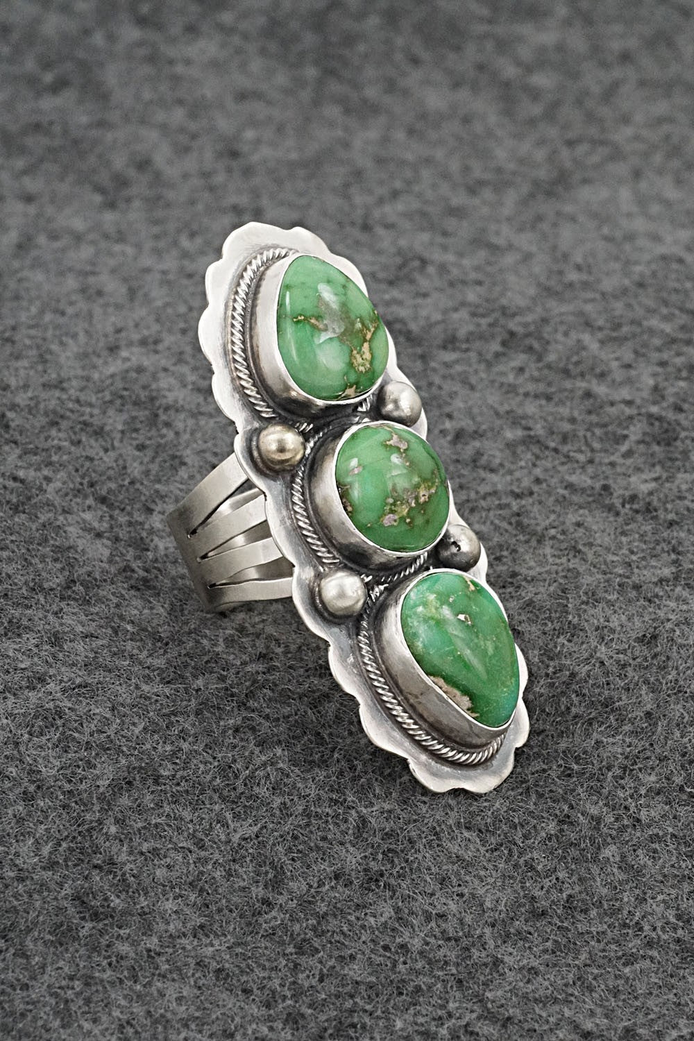 Turquoise & Sterling Silver Ring - Kathleen Livingston - Size 8.5