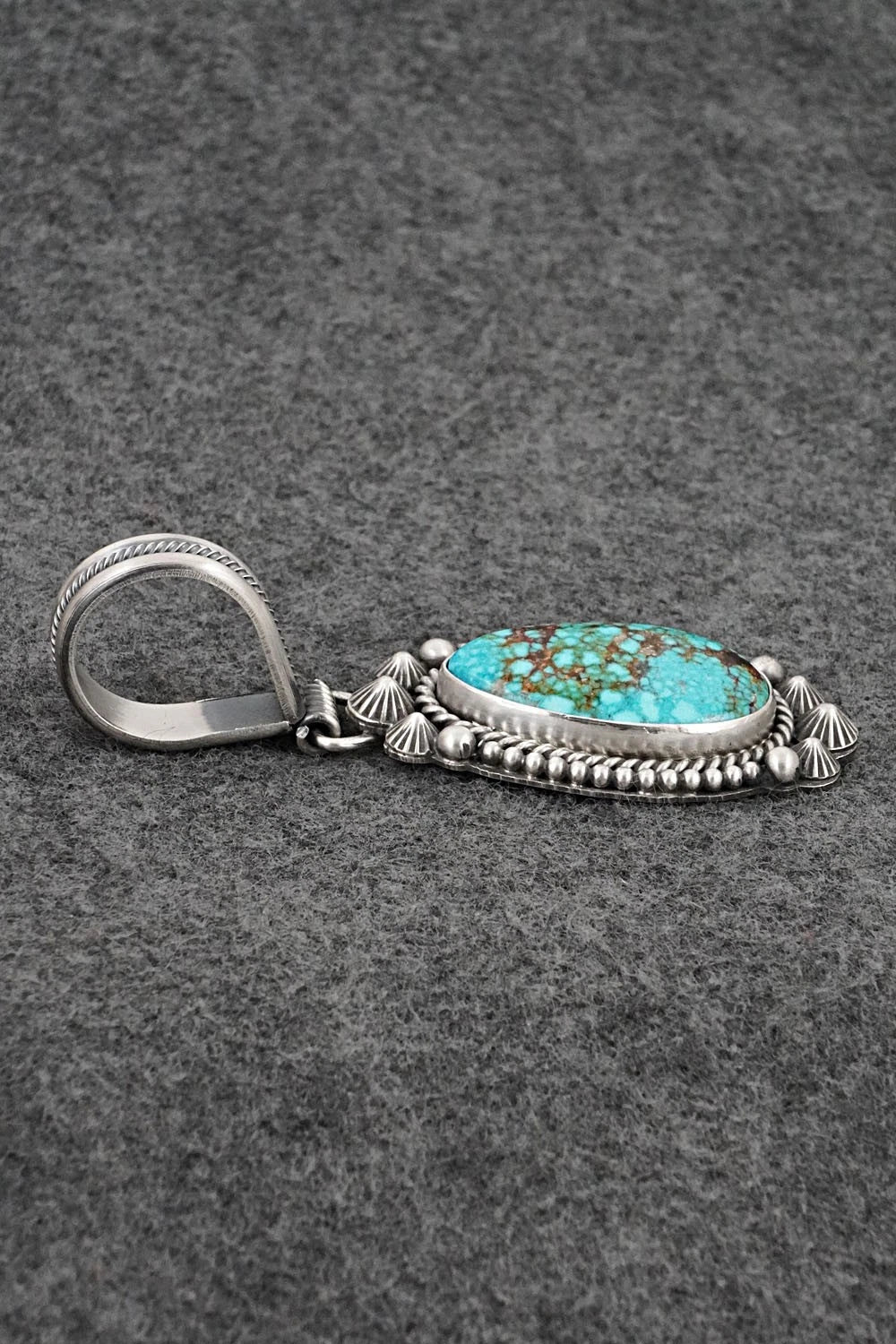 Turquoise & Sterling Silver Pendant - Michael Calladitto