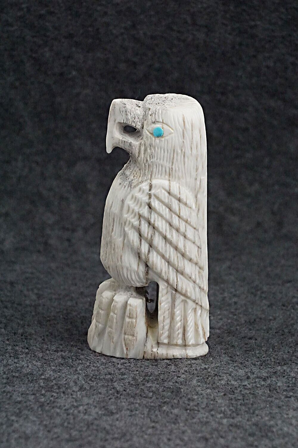 Eagle Zuni Fetish Carving - Garrick Weeka