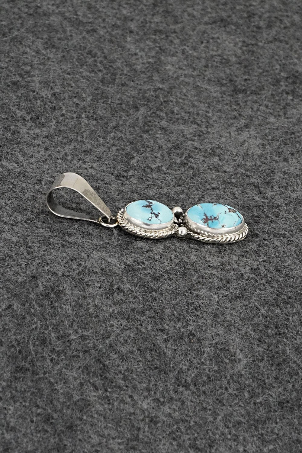Turquoise & Sterling Silver Pendant - Eugene Gruber