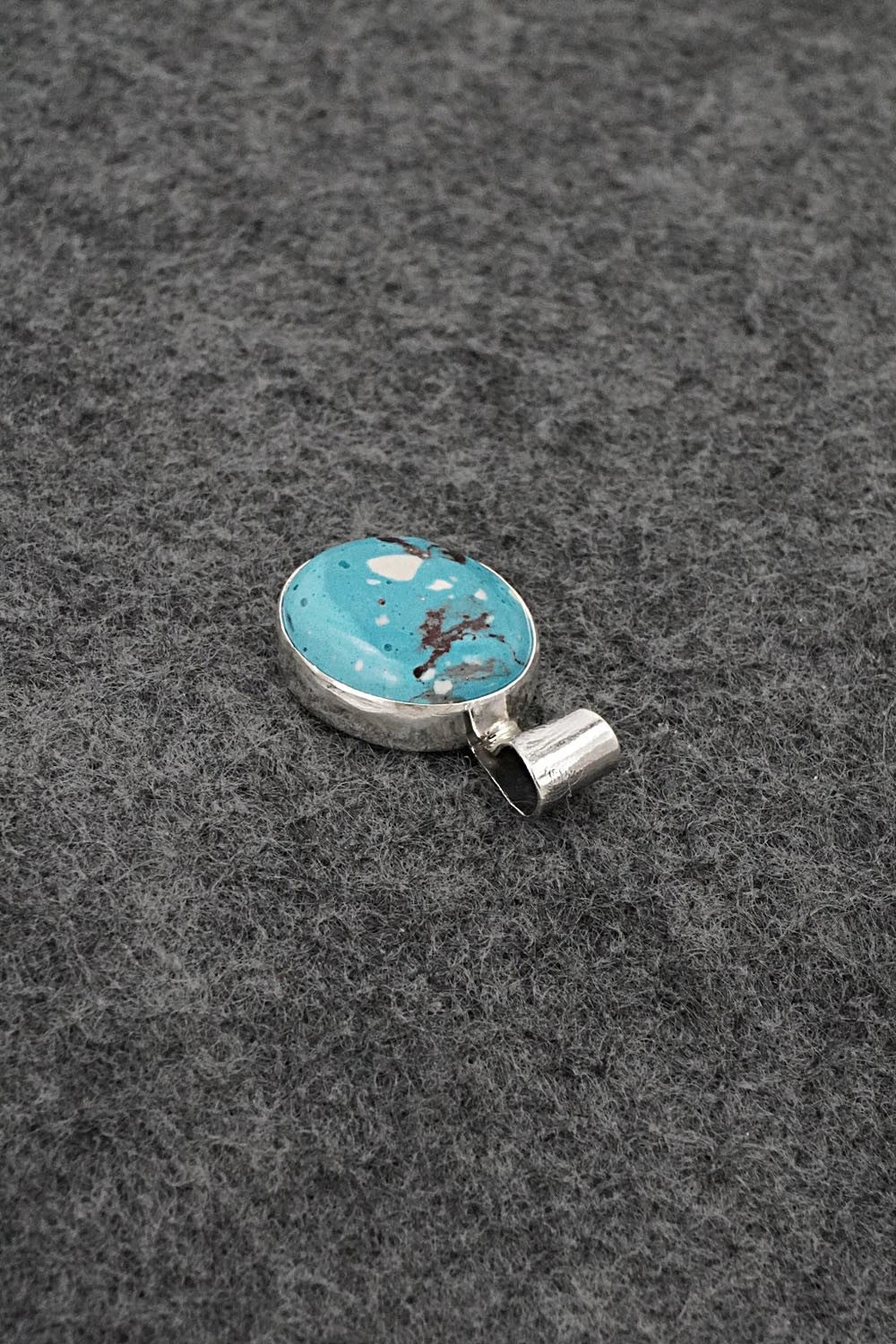 Turquoise & Sterling Silver Pendant - Eugene Gruber