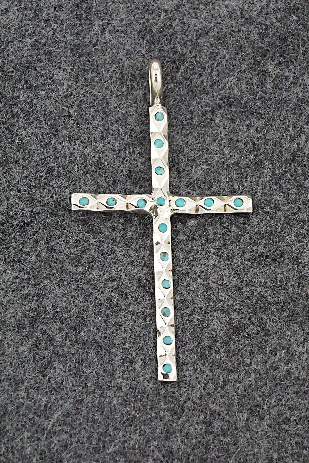 Turquoise & Sterling Silver Pendant - Gilbert Weebothee