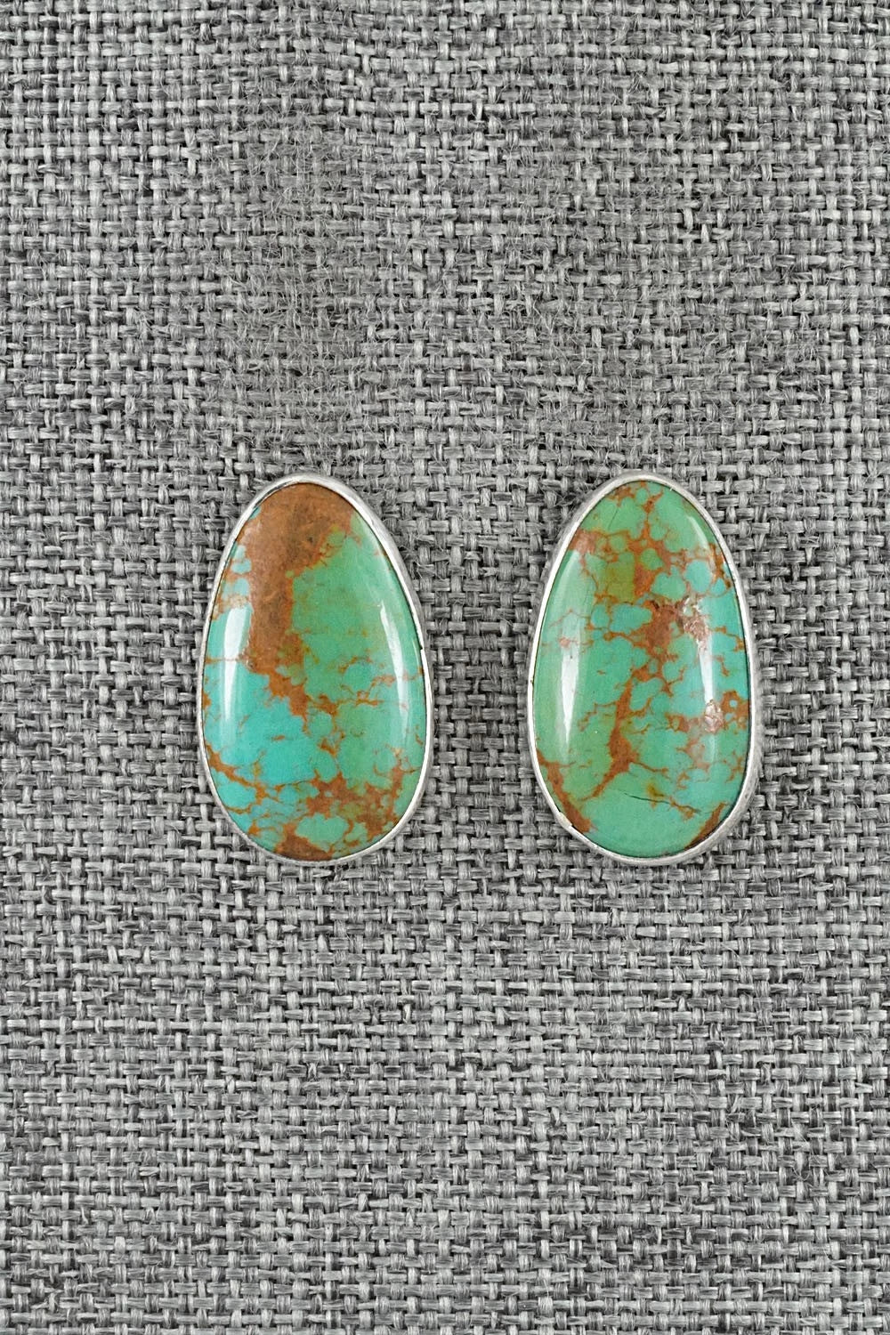 Turquoise & Sterling Silver Earrings - Eugene Gruber
