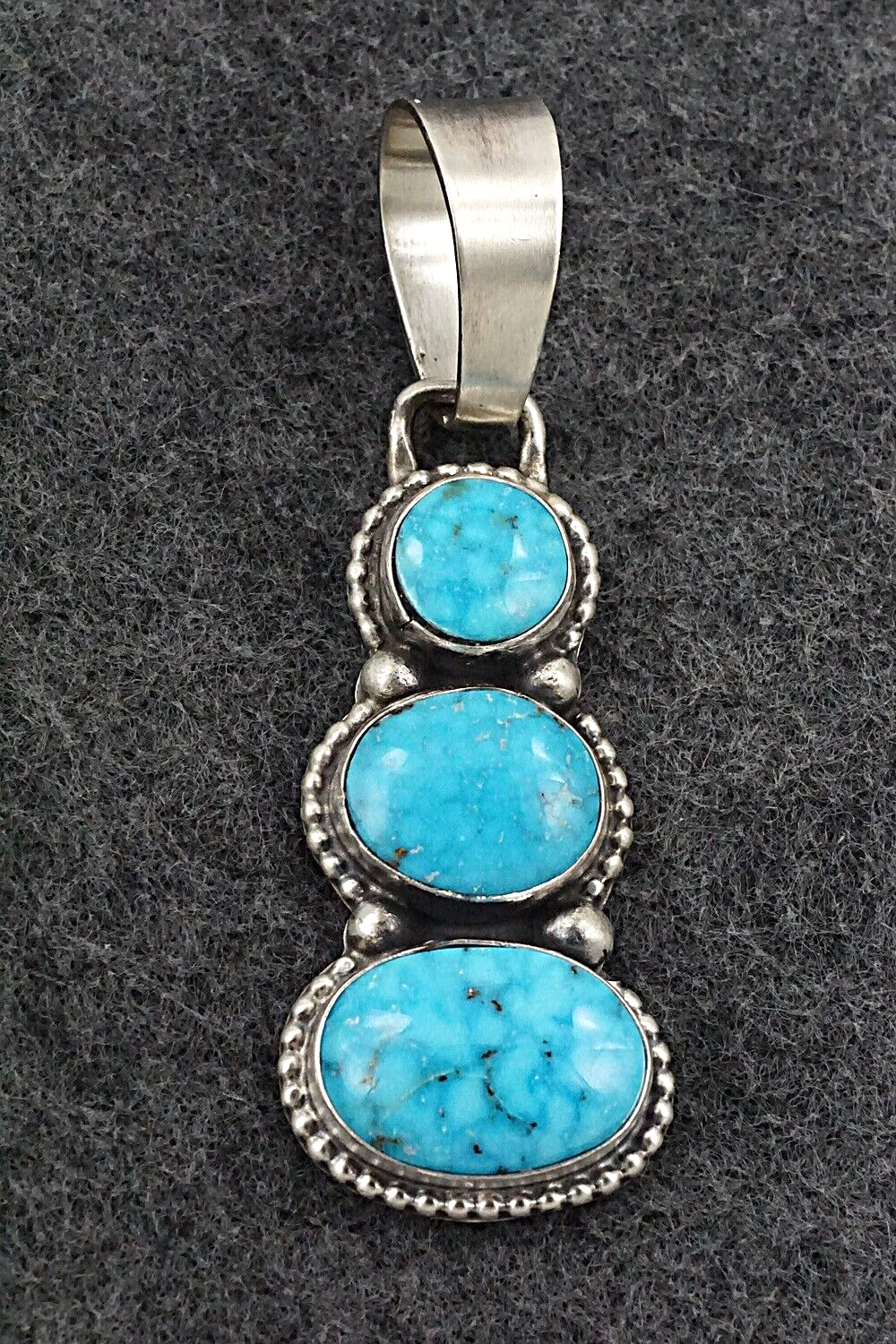 Turquoise & Sterling Silver Pendant - Bobby Johnson